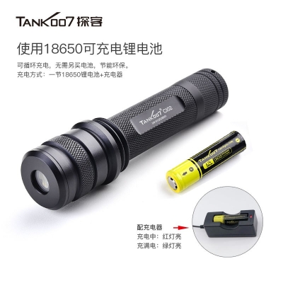 TANK007探客CI02 V2多波段勻光手電筒刑偵、檢查、找尋、勘察專用手電